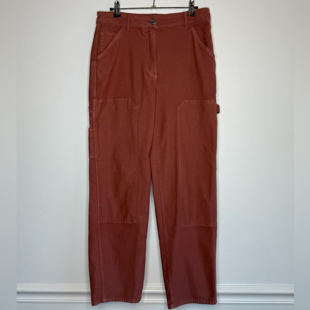 Aritzia Wilfred Free Brennan High Waisted Utility Pants Rose Mocha Womenβs Sz 8 - Picture 5 of 15